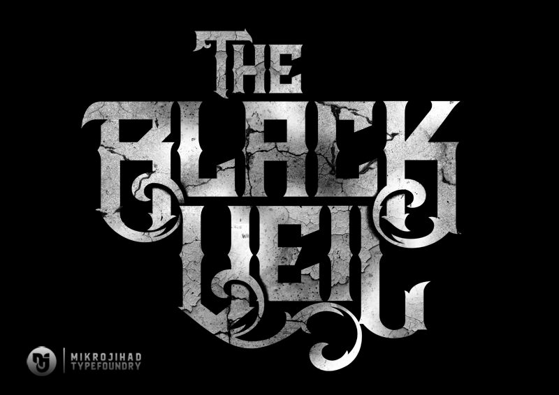 Beispiel einer The Black Veil-Schriftart