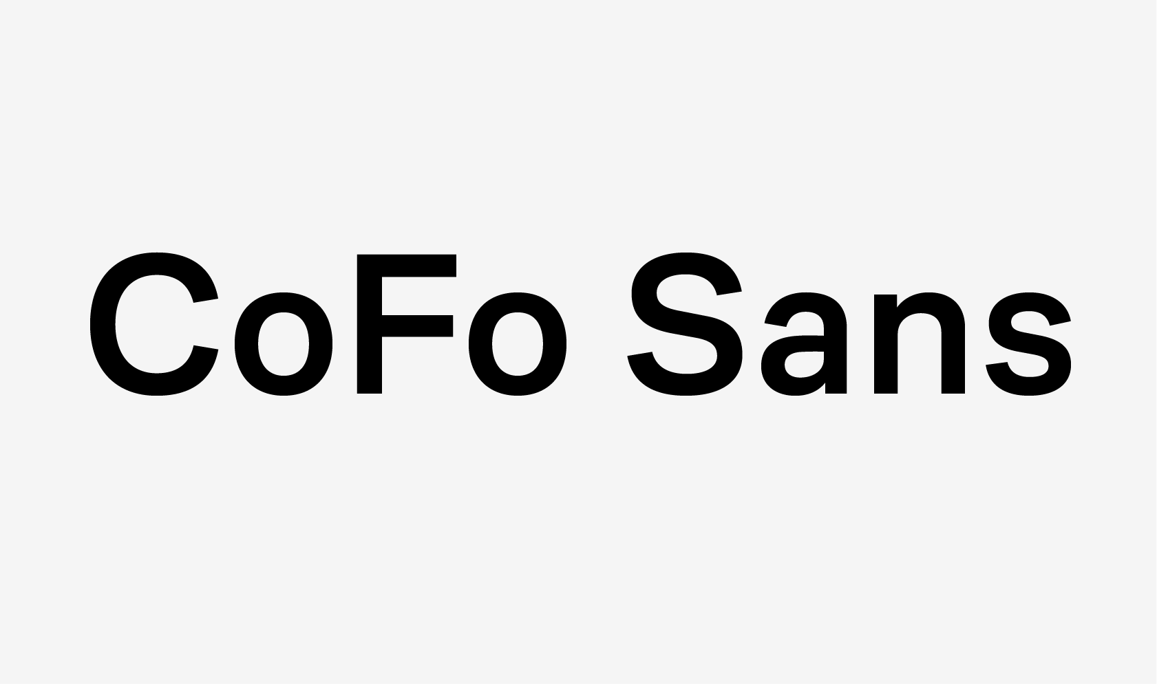 Beispiel einer CoFo Sans Black-Schriftart