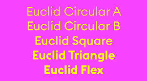 Beispiel einer Euclid Circular-Schriftart