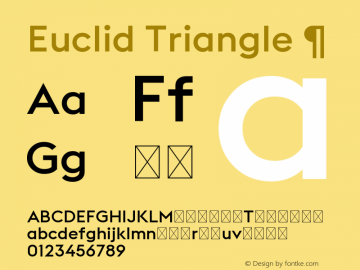 Beispiel einer Euclid Triangle-Schriftart