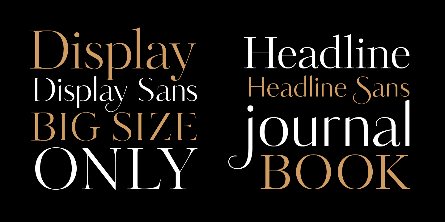 Beispiel einer Kudryashev Display Headline Sans-Schriftart