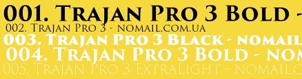 Beispiel einer Trajan Pro 3-Schriftart