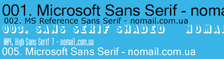 Beispiel einer Microsoft Sans Serif-Schriftart