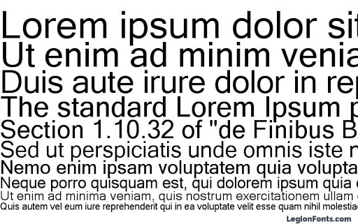 Beispiel einer Microsoft Sans Serif Regular-Schriftart