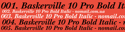 Beispiel einer Baskerville 10 Pro-Schriftart
