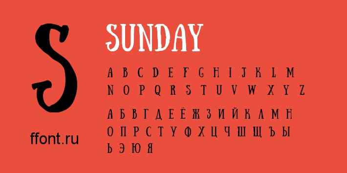 Beispiel einer Sunday Regular-Schriftart