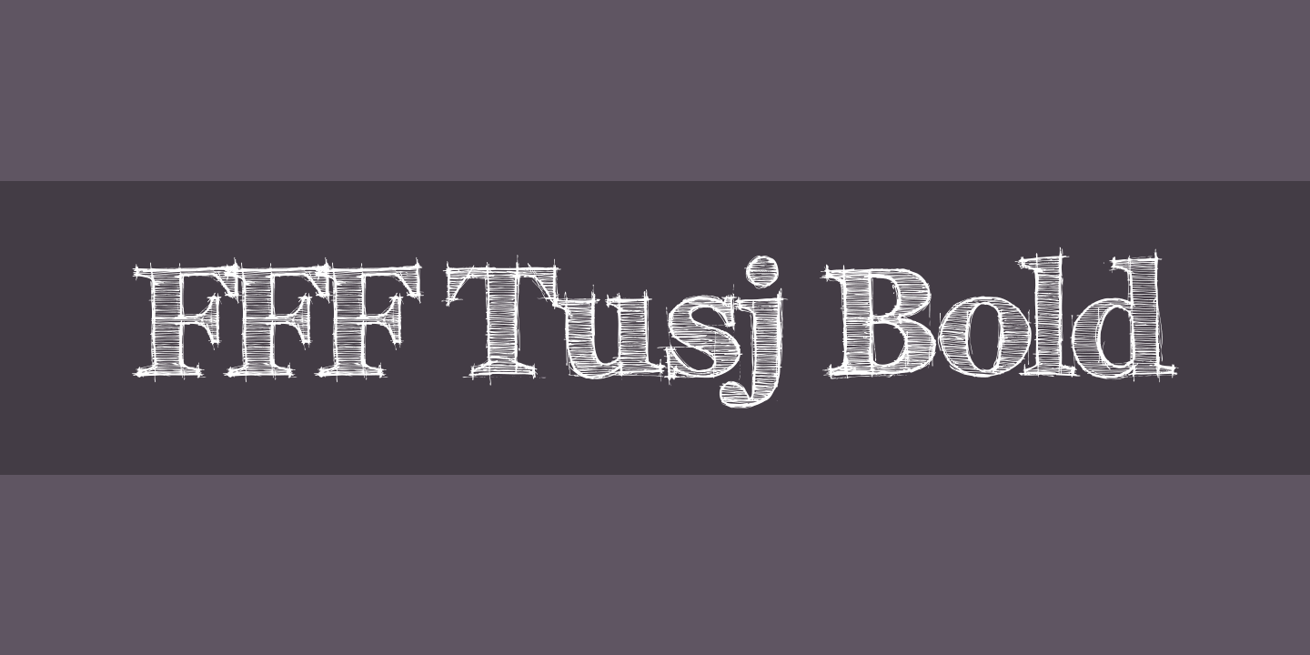 Beispiel einer FFF TUSJ Bold-Schriftart