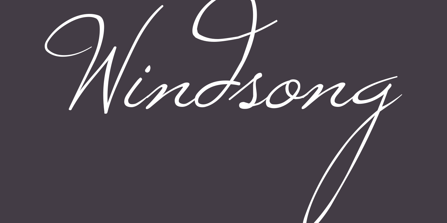 Beispiel einer WINDSONG Regular-Schriftart