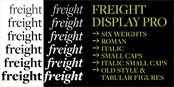 Beispiel einer FreightDisp Pro Light Regular-Schriftart