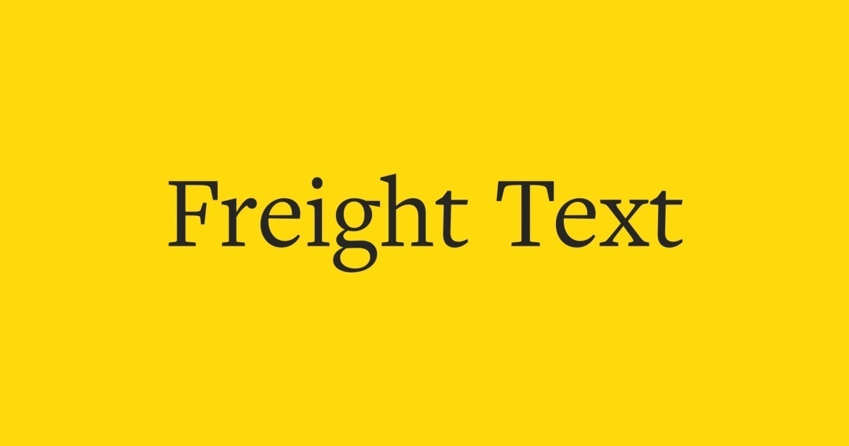 Beispiel einer FreightText Light-Schriftart