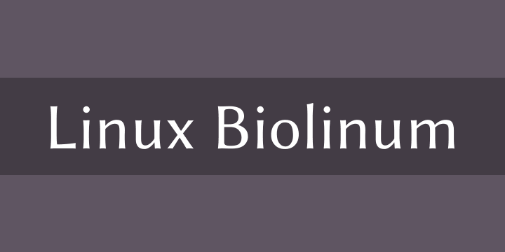 Beispiel einer Linux Biolinum Keyboard-Schriftart