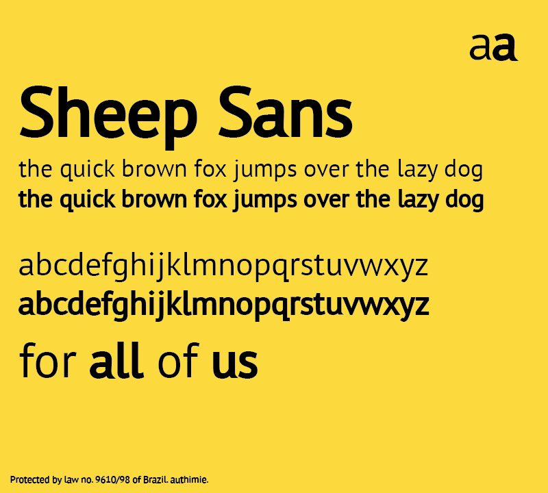 Beispiel einer Sheep Sans-Schriftart