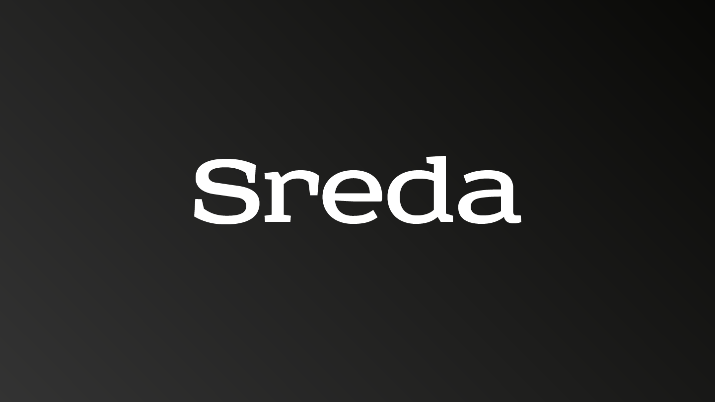 Beispiel einer Sreda-Schriftart