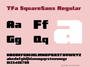 Beispiel einer TFa SquareSans-Schriftart