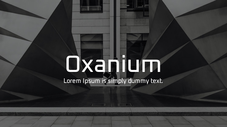 Beispiel einer Oxanium-Schriftart