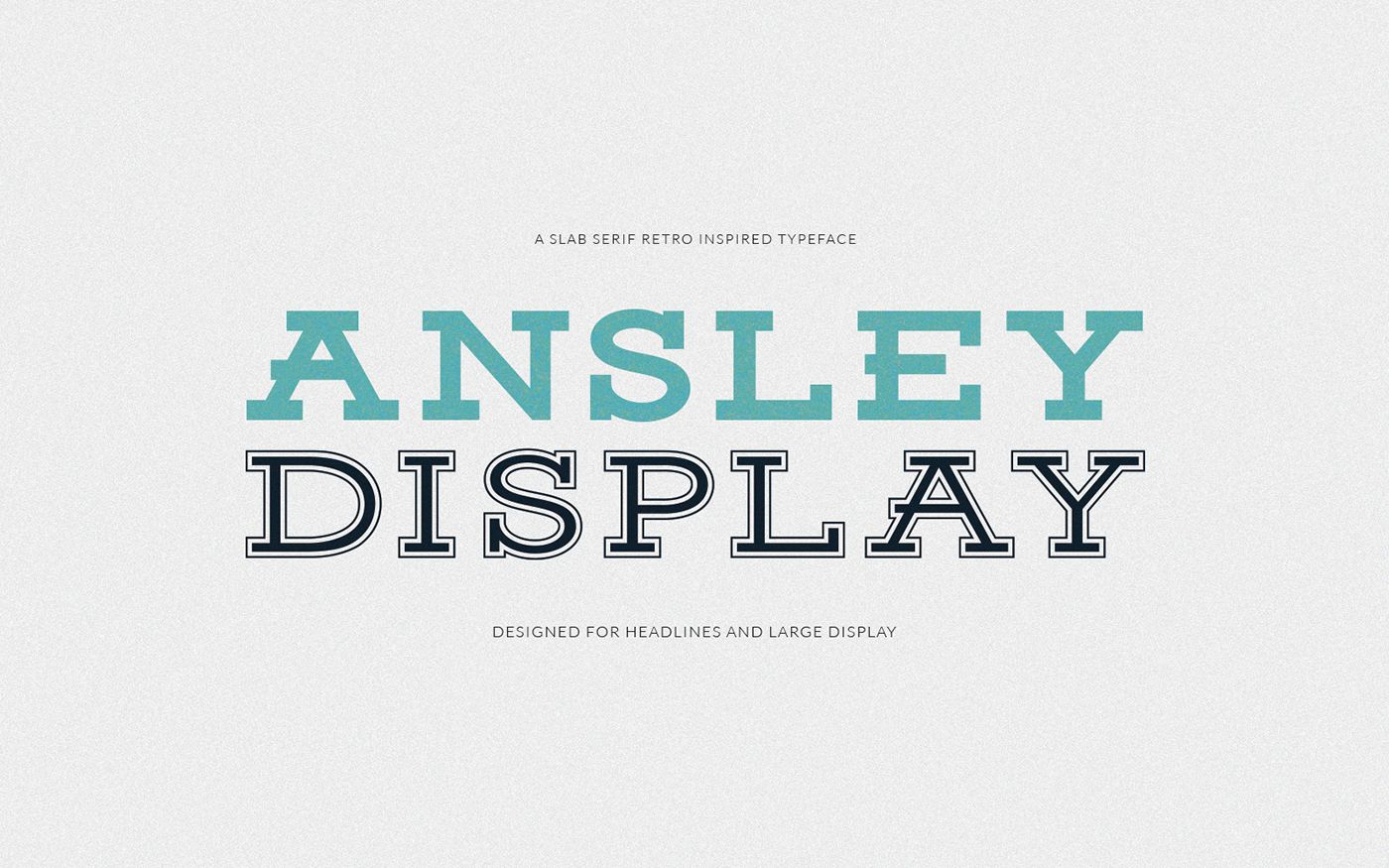 Beispiel einer Ansley Display-Schriftart