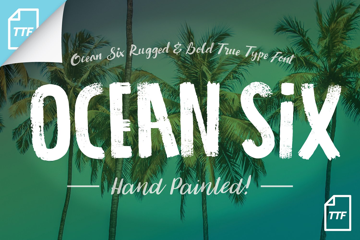 Beispiel einer OCEAN SIX Condensed-Schriftart