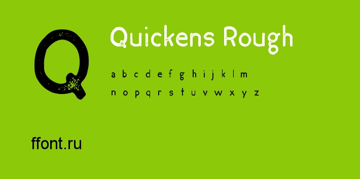 Beispiel einer QUICKENS-Schriftart