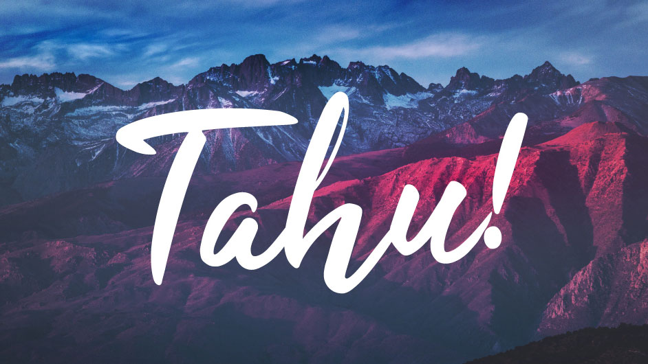 Beispiel einer Tahu Regular-Schriftart