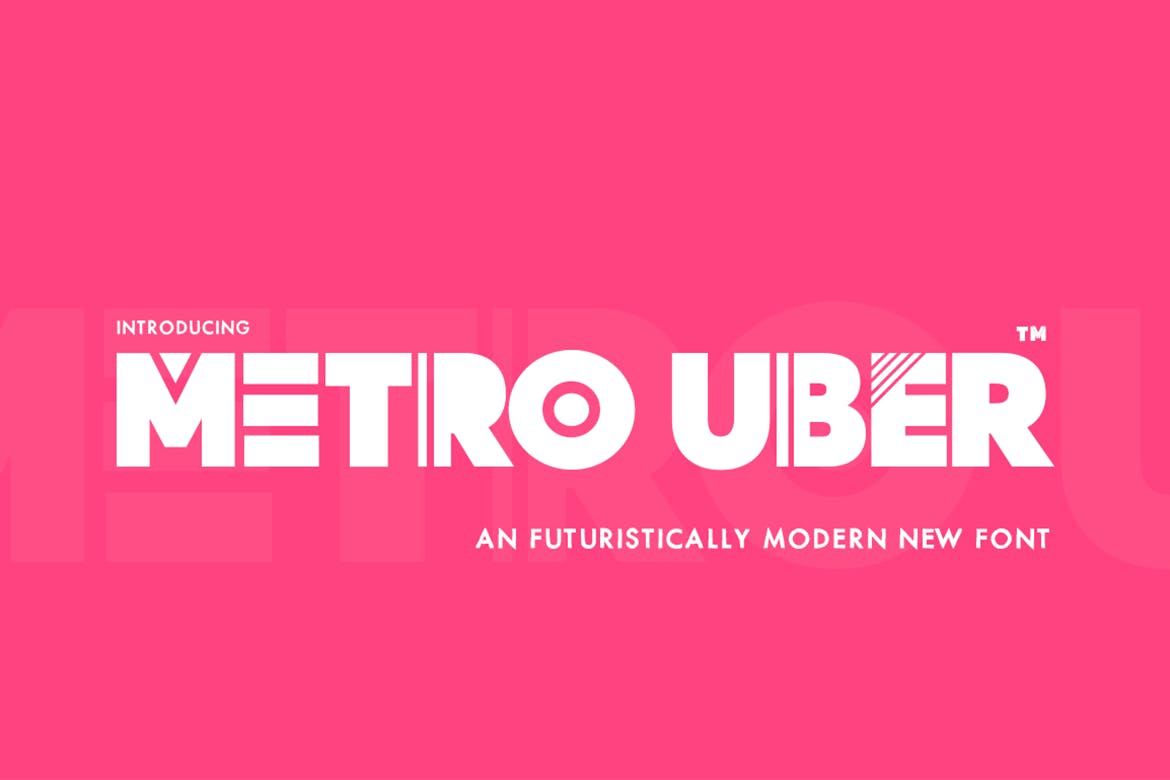 Beispiel einer Metro Uber Regular-Schriftart