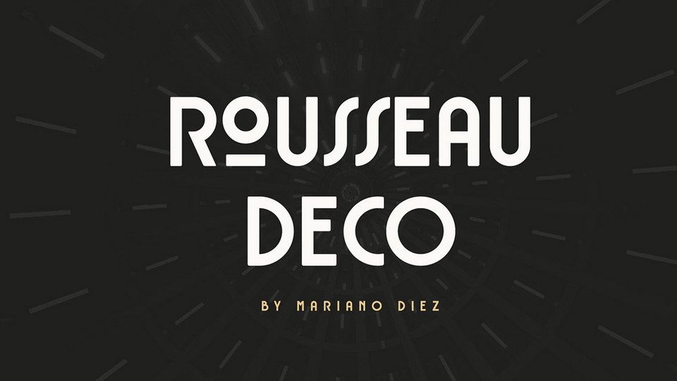 Beispiel einer Rousseau Deco-Schriftart
