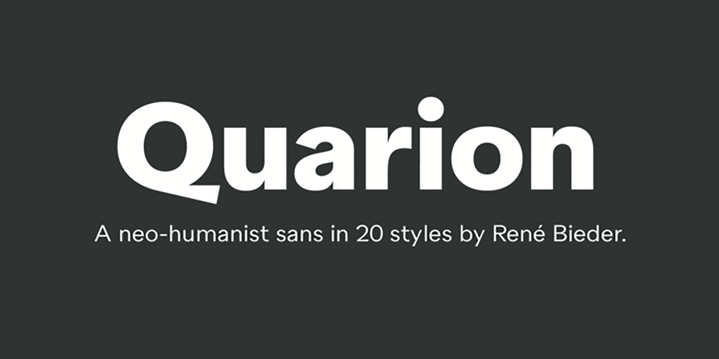 Beispiel einer Quarion-Schriftart