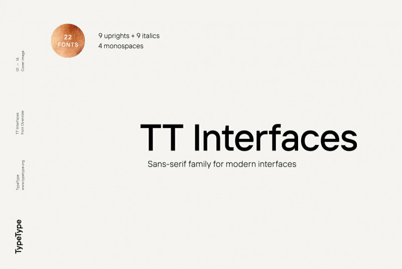 Beispiel einer TT Interfaces Medium-Schriftart