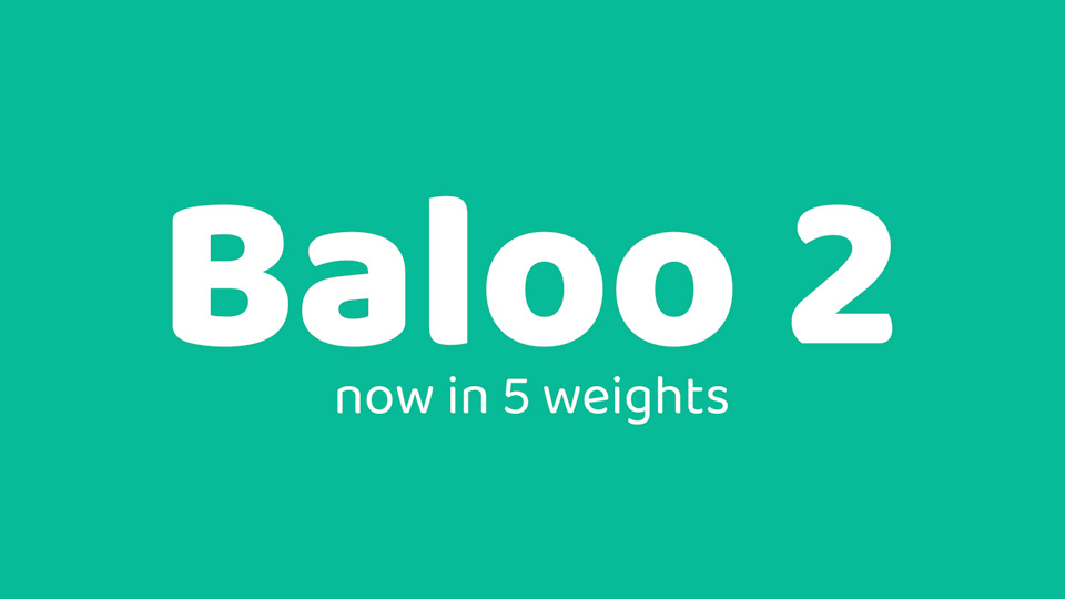 Beispiel einer Baloo 2-Schriftart