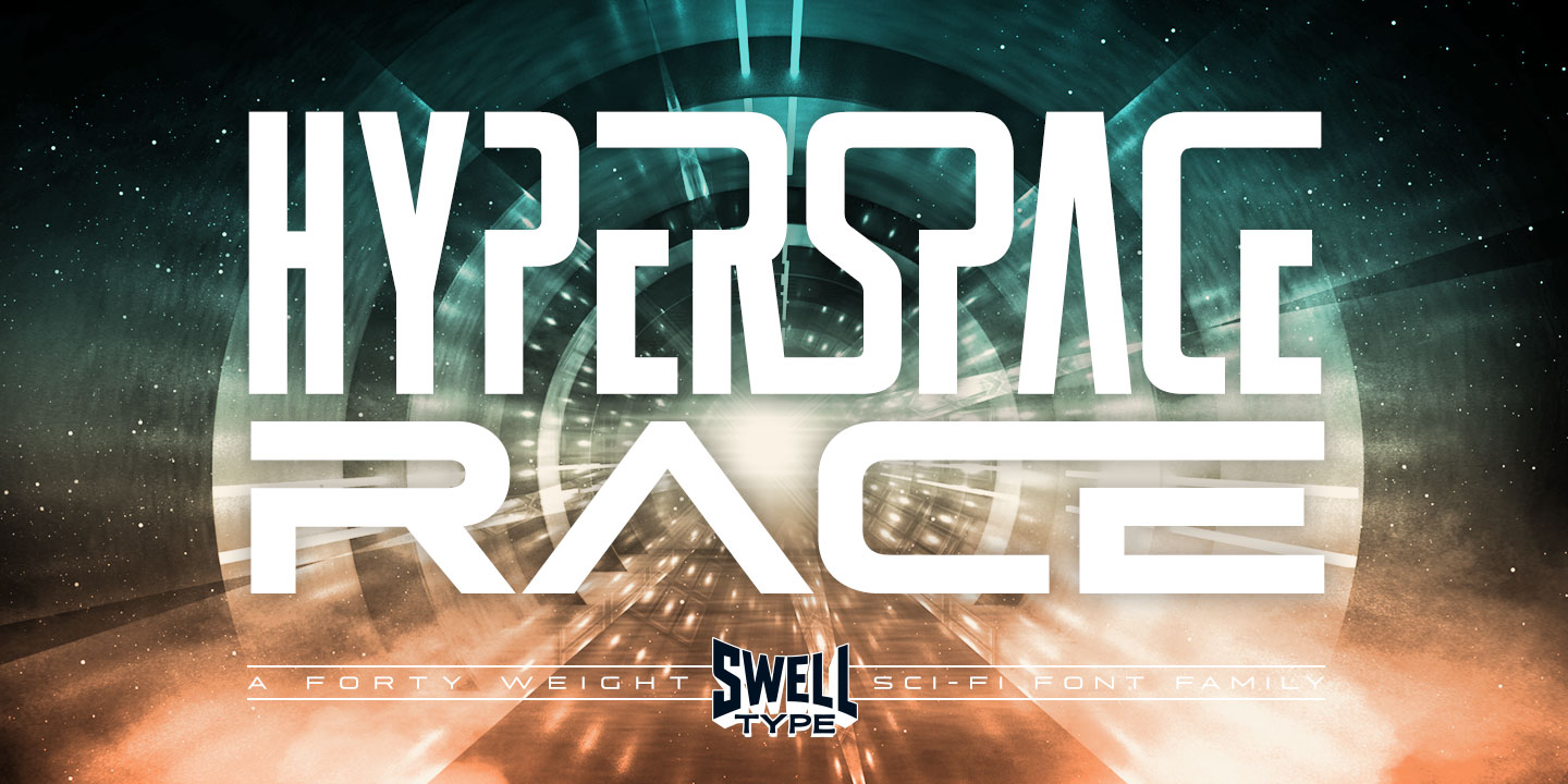 Beispiel einer Hyperspace Race-Schriftart