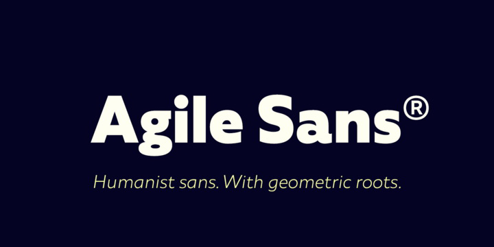 Beispiel einer Agile Sans Thin-Schriftart