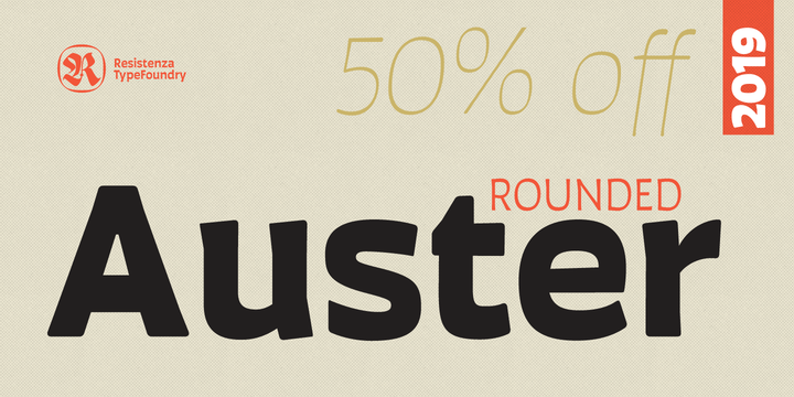 Beispiel einer Auster Rounded Italic-Schriftart