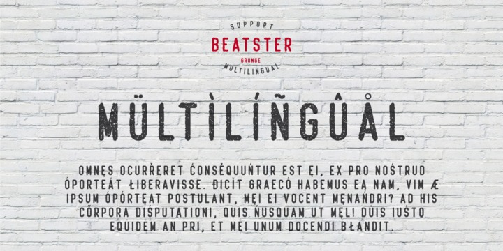 Beispiel einer Beatster Grunge-Schriftart