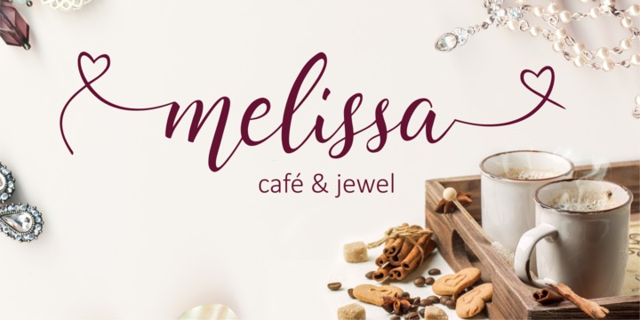 Beispiel einer Lovely Melissa Regular-Schriftart