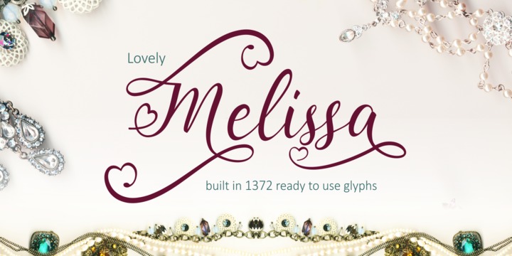 Beispiel einer Lovely Melissa-Schriftart