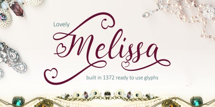 Beispiel einer Lovely Melissa Regular-Schriftart