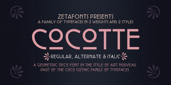 Beispiel einer Cocotte-Schriftart