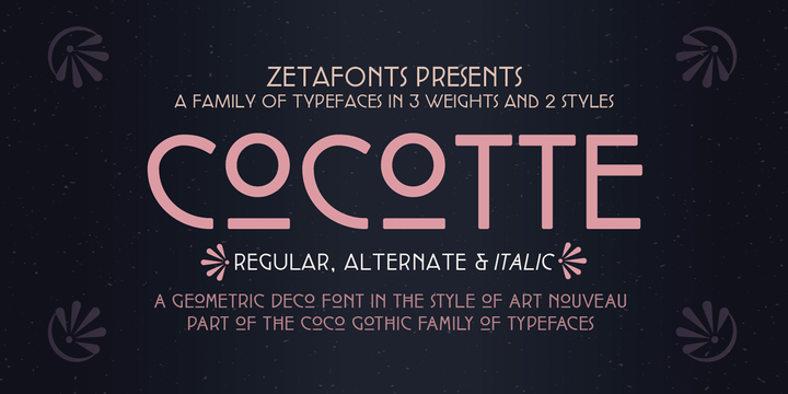 Beispiel einer Cocotte Alternate-Schriftart