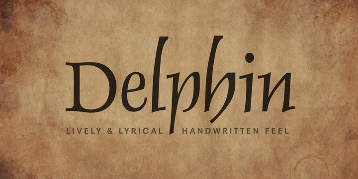 Beispiel einer Delphin-Schriftart