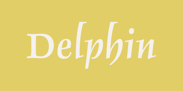 Beispiel einer Delphin LTStd 2-Schriftart