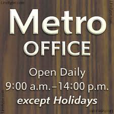 Beispiel einer Metro Office-Schriftart