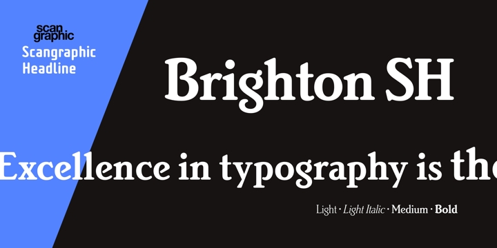 Beispiel einer Brighton SH Light-Schriftart