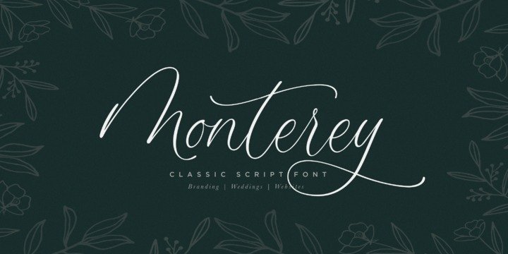 Beispiel einer Monterey Script-Schriftart