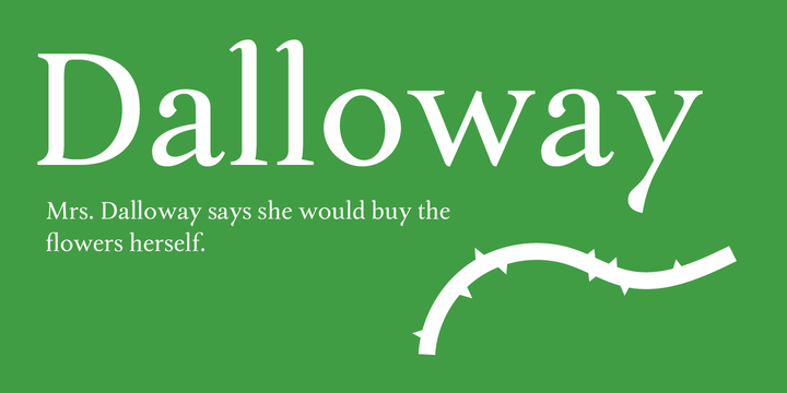 Beispiel einer Dalloway-Schriftart