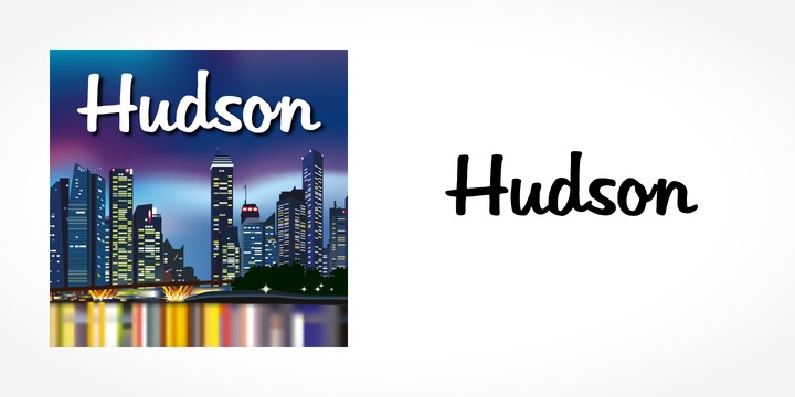 Beispiel einer Hudson-Schriftart