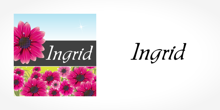 Beispiel einer Ingrid-Schriftart