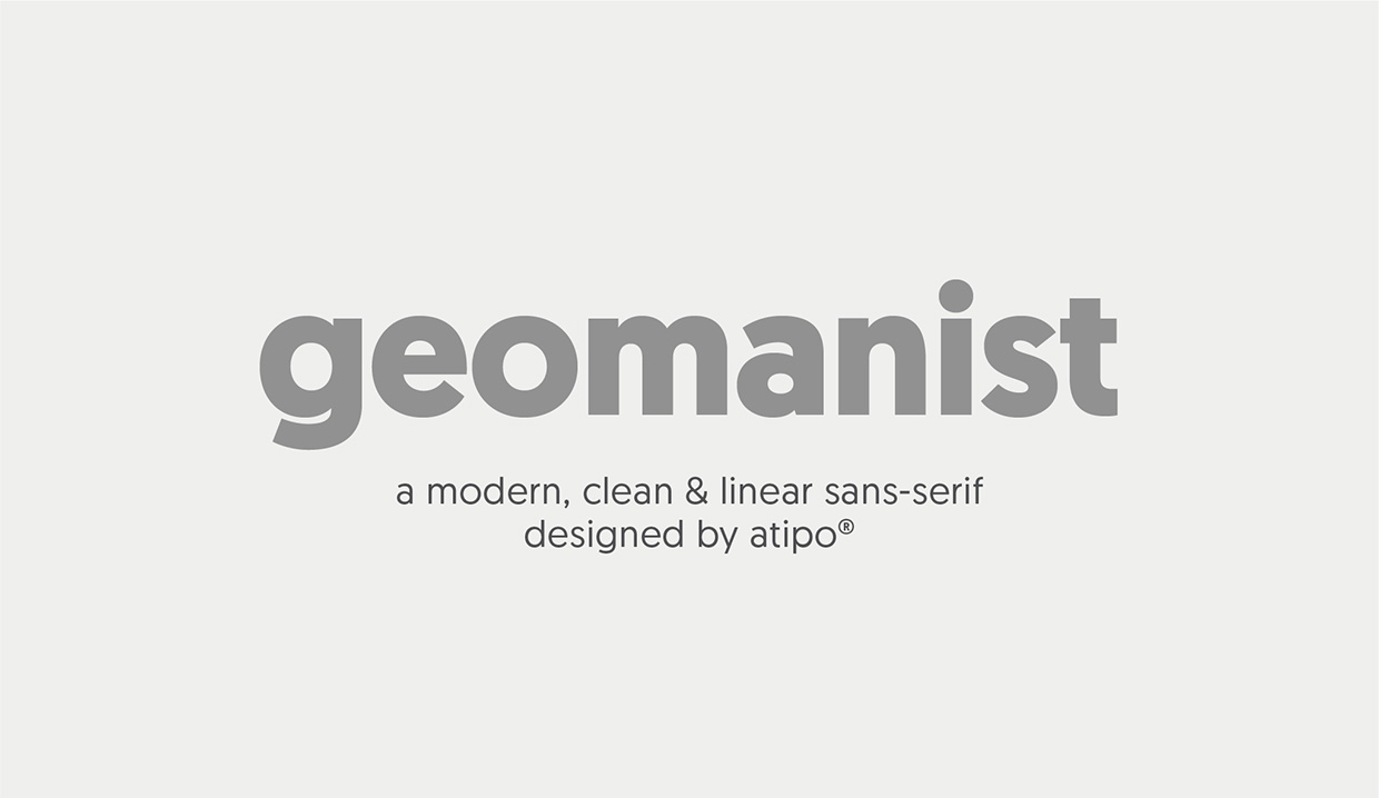 Beispiel einer Geomanist Black-Schriftart