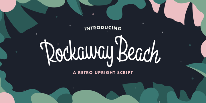 Beispiel einer Rockaway Beach-Schriftart