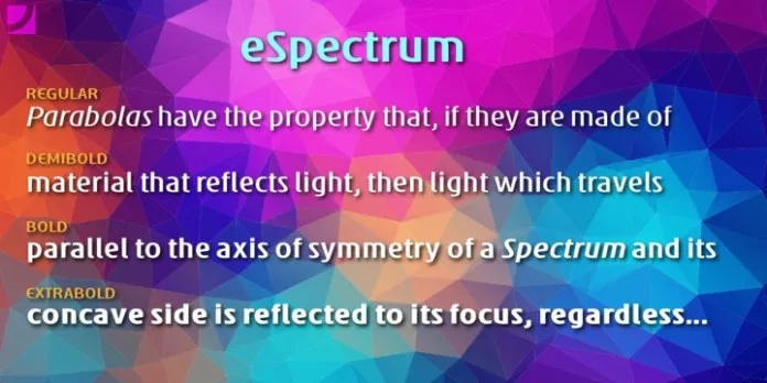 Beispiel einer eSpectrum Extra Bold-Schriftart