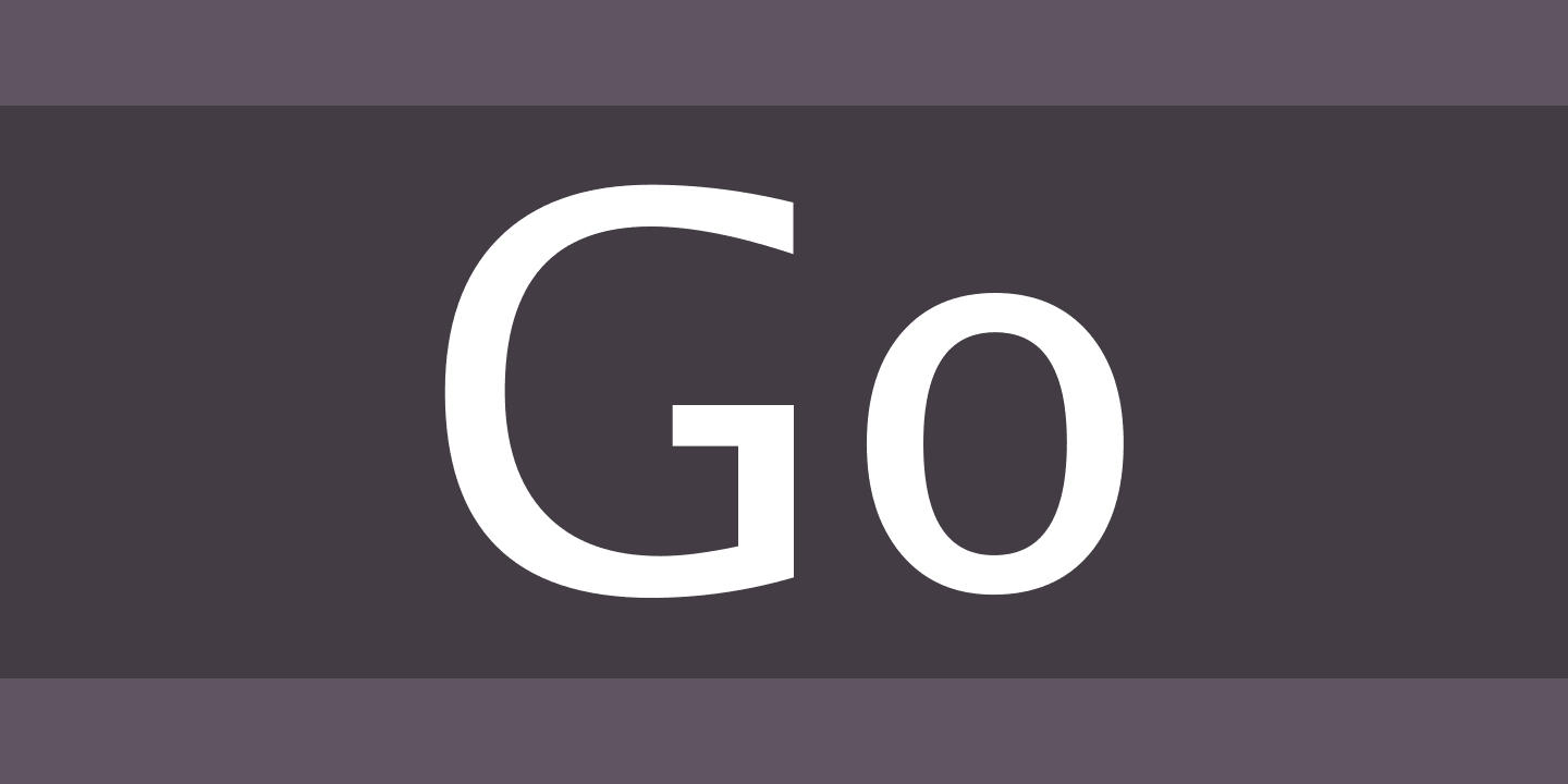 Beispiel einer Go-Schriftart