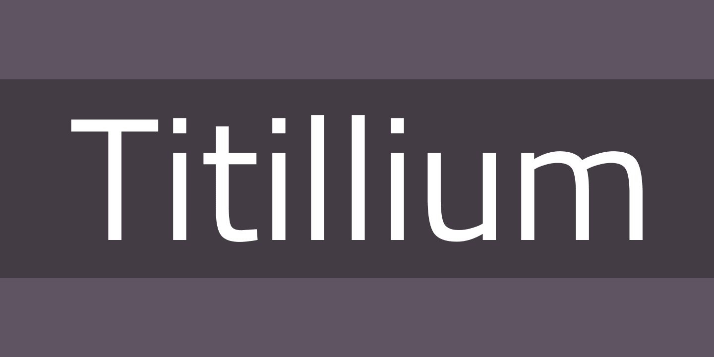 Beispiel einer Titillium-Schriftart
